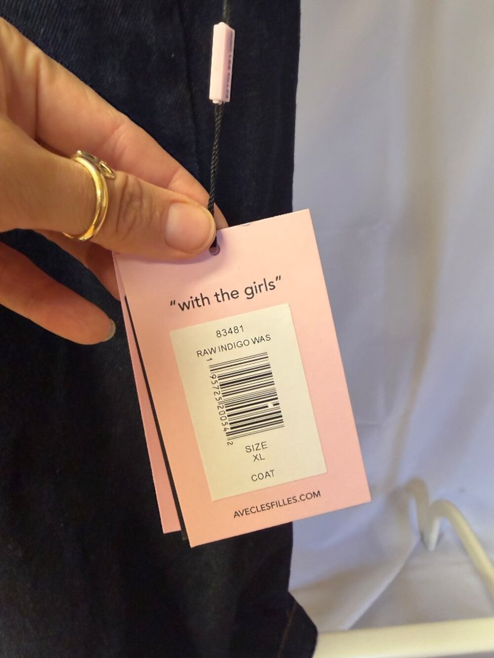 Avec Les Filles Double Breasted Denim Coat XL NWT - Picture 3 of 7